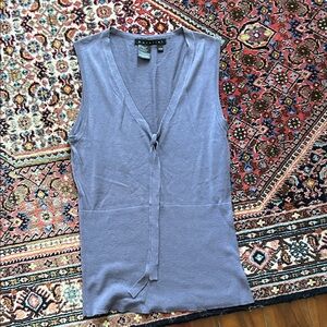 Parallel Sleeveless Tie-Front Tank Top in Lavender colour